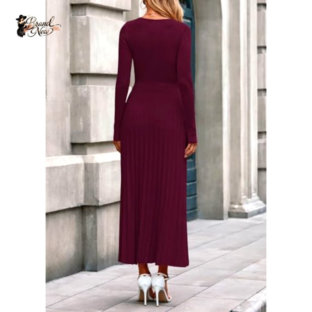 Viscose Polyester Polyamide Ribbed Knit Pleated M… - image 5